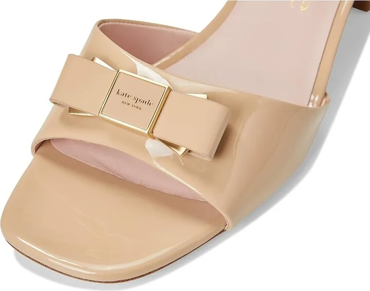 Kate Spade New York Bowdie Mid Women's Sandals Beach Sand : 9.5 M, Leather - Image 7
