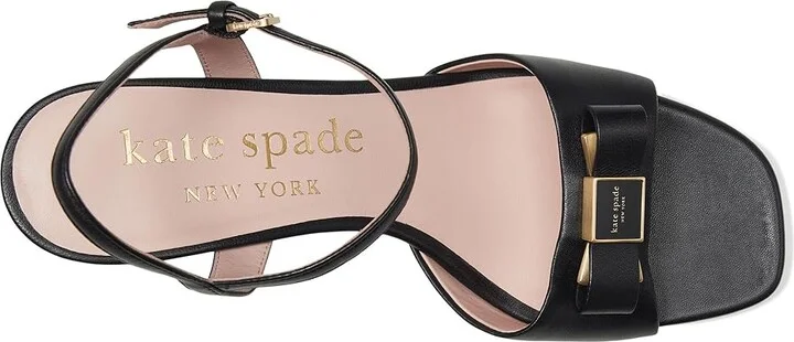 Kate Spade New York Bowdie Mid Women's Sandals Black : 8.5 M, Leather - Image 2
