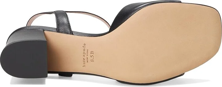 Kate Spade New York Bowdie Mid Women's Sandals Black : 8.5 M, Leather - Image 3