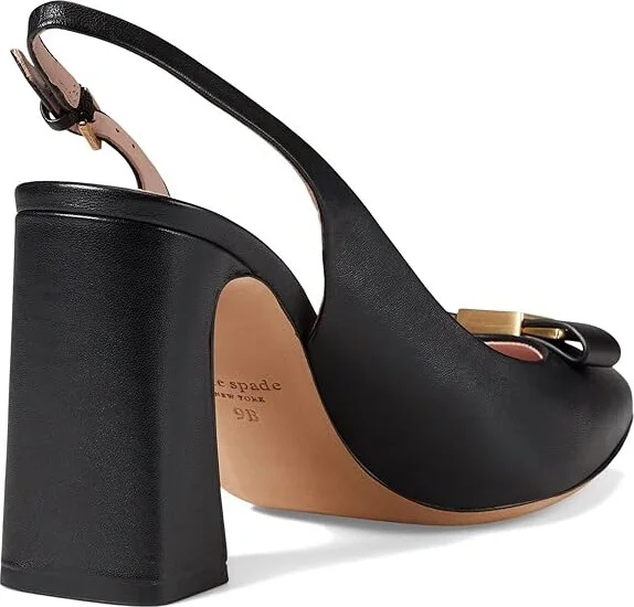 Kate Spade New York Bowdie Sling Women's Shoes Black : 11 B - Medium, Leather - Image 4