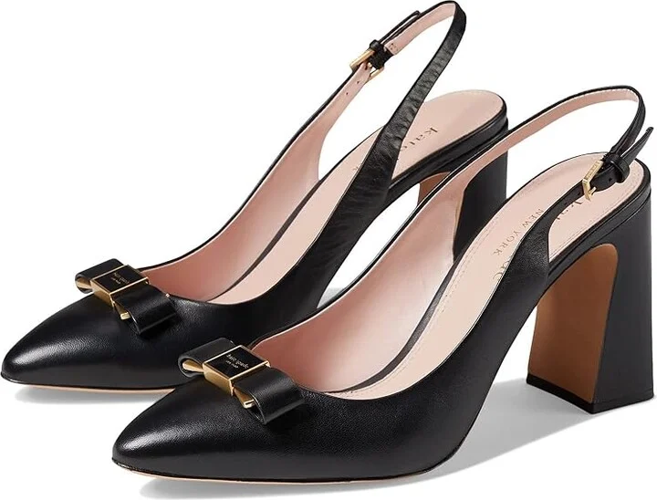 Kate Spade New York Bowdie Sling Women's Shoes Black : 11 B - Medium, Leather