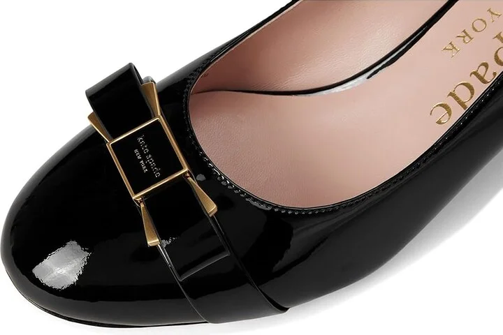Kate Spade New York Bowdie Wedge High Women's Heels Black : 9.5 M, Leather - Image 7