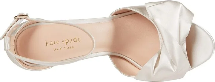 Kate Spade New York Bridal Bow Women's Shoes Ivory Satin : 5 M - Image 3
