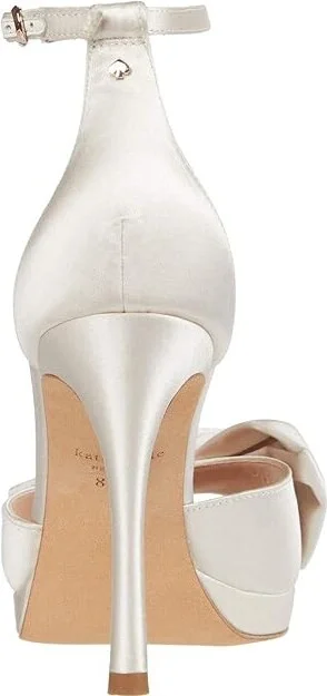 Kate Spade New York Bridal Bow Women's Shoes Ivory Satin : 5 M - Image 5