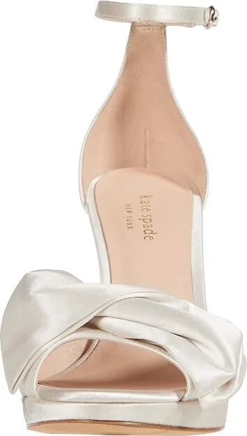 Kate Spade New York Bridal Bow Women's Shoes Ivory Satin : 5 M - Image 6