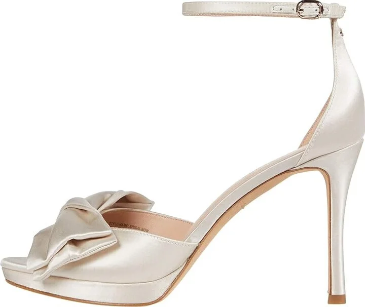 Kate Spade New York Bridal Bow Women's Shoes Ivory Satin : 5 M - Image 7