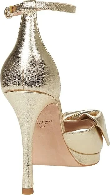 Kate Spade New York Bridal Bow Women's Shoes Pale Gold : 7 M, Satin - Image 4