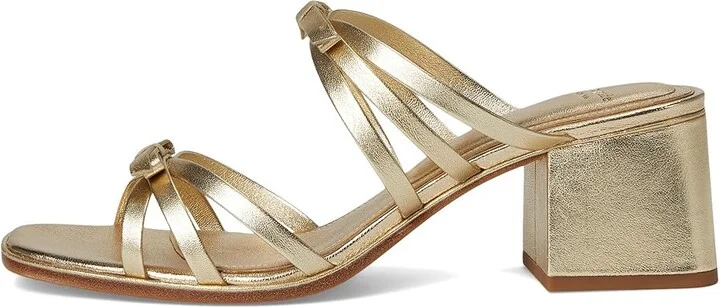 Kate Spade New York Carolina Block Heel Sandals Women's Wedge Shoes Pale Gold : 6.5 M, Leather - Image 6