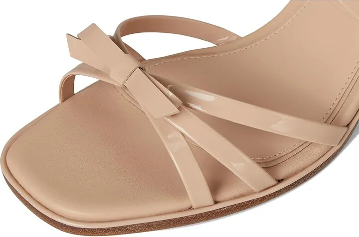 Kate Spade New York Carolina Block Heel Sandals Women's Wedge Shoes Peach Shake : 8 M, Leather - Image 7