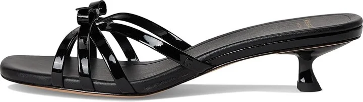 Kate Spade New York Carolina Patent Leather Kitten Heel Sandals Women's Sandals Black : 9.5 B - Medium - Image 6