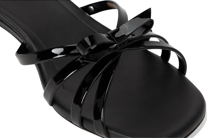 Kate Spade New York Carolina Patent Leather Kitten Heel Sandals Women's Sandals Black : 9.5 B - Medium - Image 7