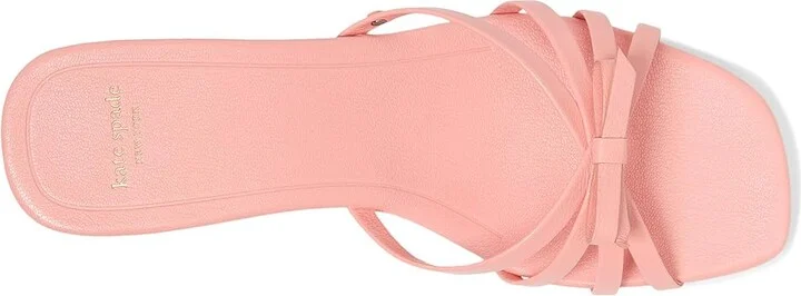 Kate Spade New York Carolina Pebbled Leather Kitten Heel Sandals Women's Wedge Shoes Setting Sun : 9 B - Medium - Image 2