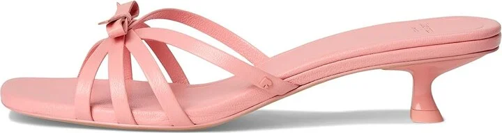 Kate Spade New York Carolina Pebbled Leather Kitten Heel Sandals Women's Wedge Shoes Setting Sun : 9 B - Medium - Image 6