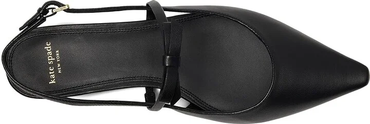 Kate Spade New York Carolina Slingback Flat Women's Shoes Black : 7 M, Leather - Image 2