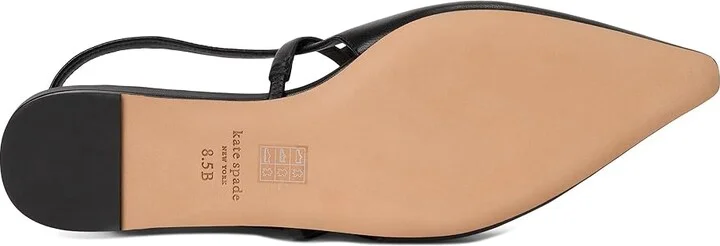 Kate Spade New York Carolina Slingback Flat Women's Shoes Black : 7 M, Leather - Image 3