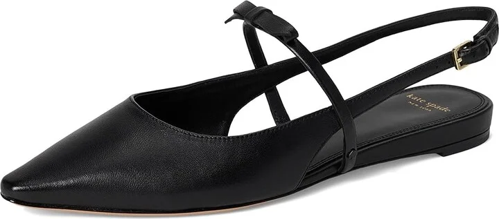 Kate Spade New York Carolina Slingback Flat Women's Shoes Black : 7 M, Leather - Image 5