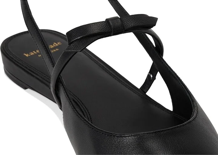 Kate Spade New York Carolina Slingback Flat Women's Shoes Black : 7 M, Leather - Image 7