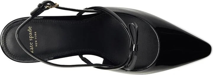 Kate Spade New York Carolina Slingback Kitten Heel Women's Shoes Black : 6.5 M, Leather - Image 2