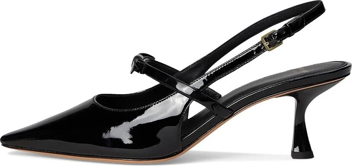 Kate Spade New York Carolina Slingback Kitten Heel Women's Shoes Black : 6.5 M, Leather - Image 6