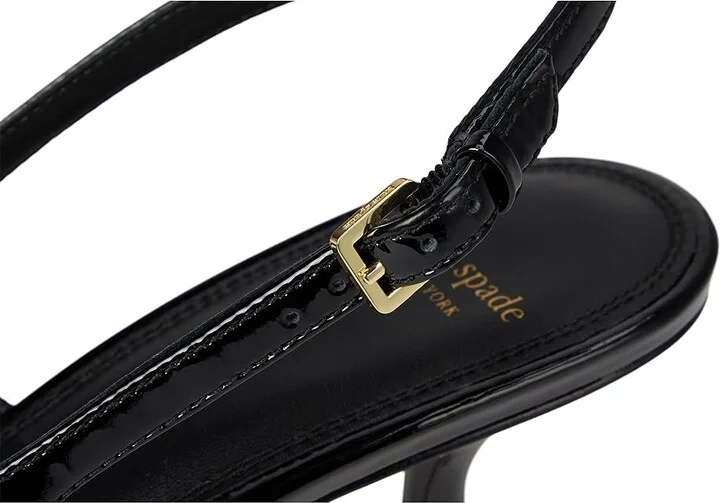 Kate Spade New York Carolina Slingback Kitten Heel Women's Shoes Black : 6.5 M, Leather - Image 7