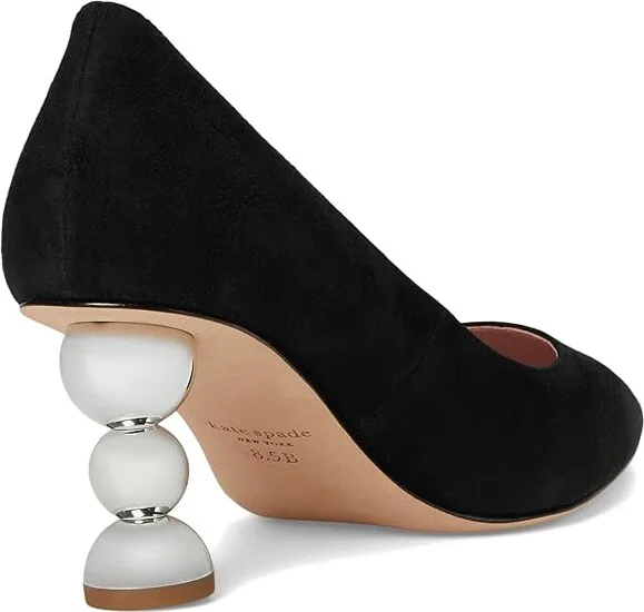 Kate Spade New York Charmer Pumps High Women's Heels Black/Silver : 11 M, Leather - Image 4