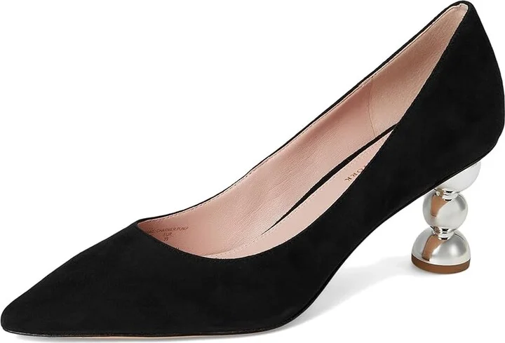 Kate Spade New York Charmer Pumps High Women's Heels Black/Silver : 11 M, Leather - Image 5