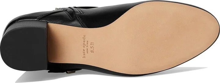 Kate Spade New York Dakota Zip Up Mid Heeled Bootie High Women's Heels Black : 9.5 M, Leather - Image 3