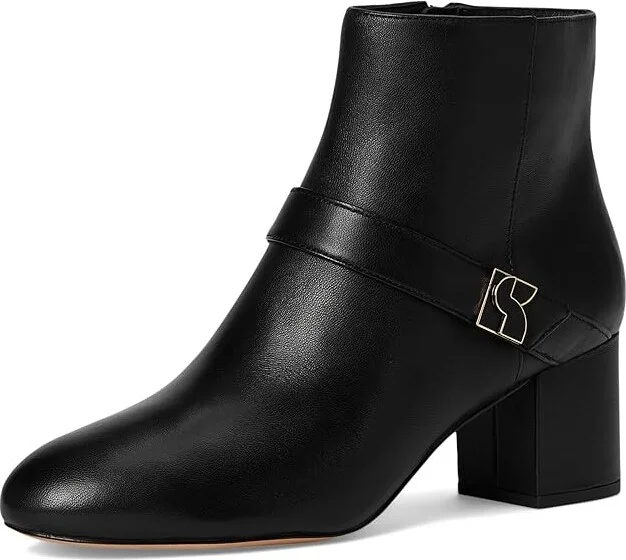 Kate Spade New York Dakota Zip Up Mid Heeled Bootie High Women's Heels Black : 9.5 M, Leather - Image 5