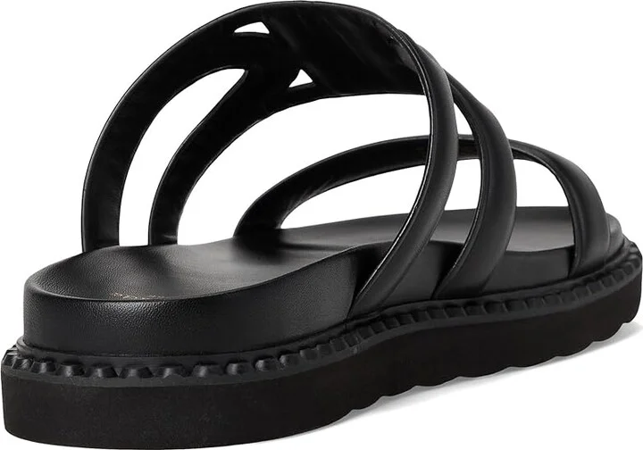 Kate Spade New York Duo Footbed Sandal Women's Wedge Shoes Black : 7.5 M, Leather - Image 4