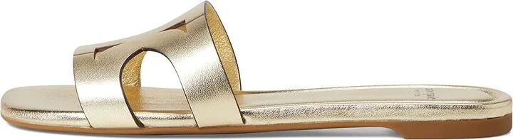Kate Spade New York Duo Metallic Leather Slide Sandals Women's Dress Sandals Pale Gold : 8 B - Medium - Image 6