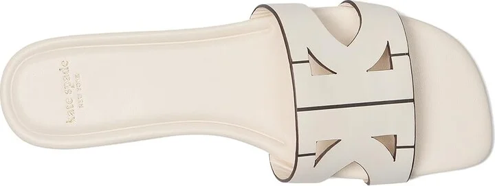 Kate Spade New York Duo Slide Sandal Women's Wedge Shoes Cream : 5 M, Leather/Rubber - Image 2