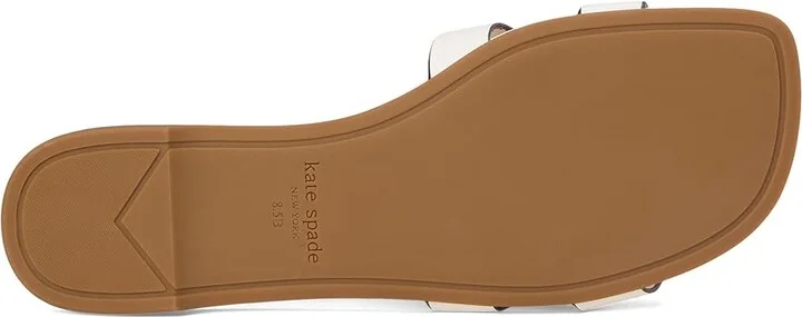 Kate Spade New York Duo Slide Sandal Women's Wedge Shoes Cream : 5 M, Leather/Rubber - Image 3