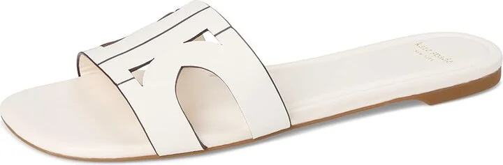Kate Spade New York Duo Slide Sandal Women's Wedge Shoes Cream : 5 M, Leather/Rubber - Image 5