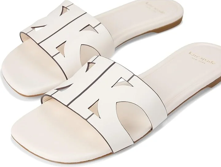 Kate Spade New York Duo Slide Sandal Women's Wedge Shoes Cream : 5 M, Leather/Rubber - Image 7