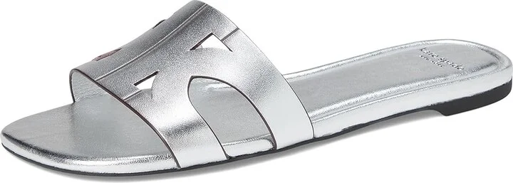Kate Spade New York Duo Slide Sandal Women's Wedge Shoes Silver : 8.5 M, Leather/Rubber - Image 5