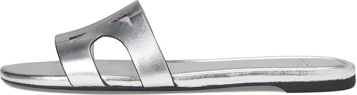 Kate Spade New York Duo Slide Sandal Women's Wedge Shoes Silver : 8.5 M, Leather/Rubber - Image 6