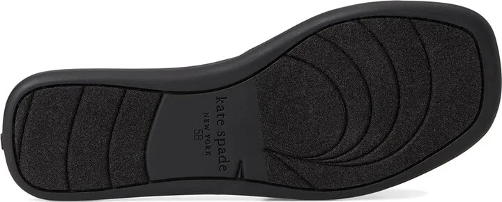 Kate Spade New York Flourish Canvas Flat Sandals Women's Wedge Shoes Cream/Black : 9.5 B - Medium, Textile - Image 3