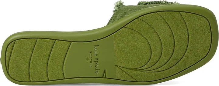 Kate Spade New York Flourish Canvas Flat Sandals Women's Wedge Shoes Jungle Vine : 8.5 B - Medium, Textile - Image 3