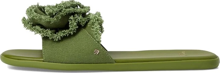 Kate Spade New York Flourish Canvas Flat Sandals Women's Wedge Shoes Jungle Vine : 8.5 B - Medium, Textile - Image 6