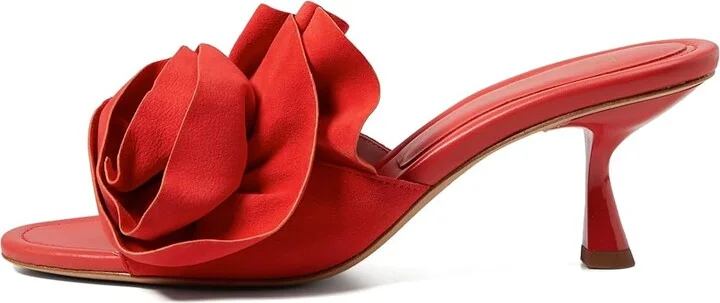 Kate Spade New York Flourish Women's Sandals Ponderosa Red : 8 M, Leather - Image 5