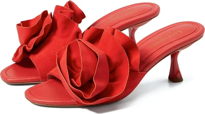 Kate Spade New York Flourish Women's Sandals Ponderosa Red : 8 M, Leather