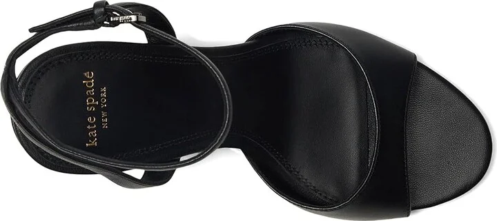 Kate Spade New York Heart Heel Sandals Women's Wedge Shoes Black : 6.5 M, Leather - Image 2