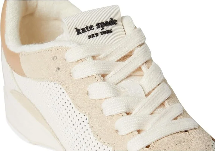 Kate Spade New York K As In Kate Lace Up Sneaker Women's Shoes Cream/Beach Sand : 7 M, Leather - Image 7