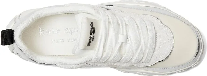 Kate Spade New York K As In Kate Lace Up Sneakers Women's Shoes Silver : 8.5 M, Leather - Image 2