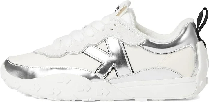 Kate Spade New York K As In Kate Lace Up Sneakers Women's Shoes Silver : 8.5 M, Leather - Image 6
