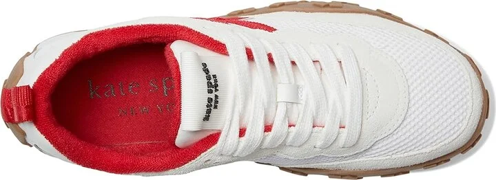 Kate Spade New York K As In Kate Lace Up Sneakers Women's Shoes True White : 7.5 M, Leather - Image 8