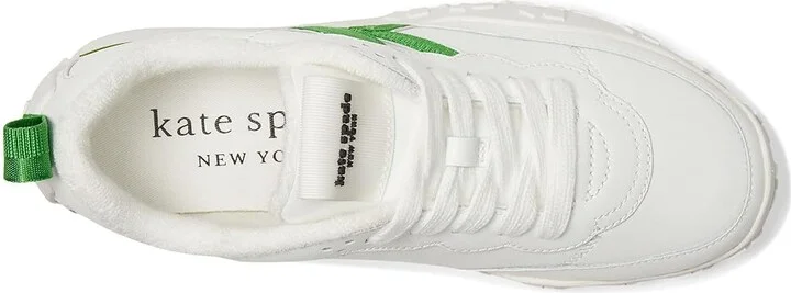 Kate Spade New York K As In Kate Smooth Leather Runner Women's Shoes True White/ KS Green : 7 M - Image 2