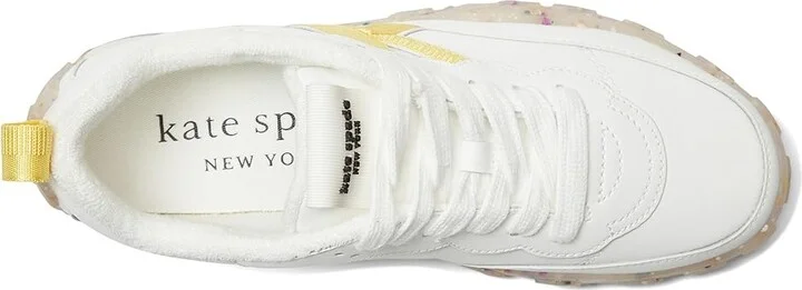 Kate Spade New York K As In Kate Smooth Leather Runner Women's Shoes True White/ KS Green : 7 M - Image 8