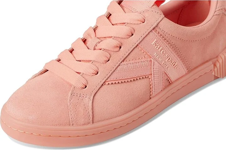 Kate Spade New York K As In Kate Suede Court Sneaker Women's Shoes Setting Sun : 8 B - Medium, Leather - Image 7