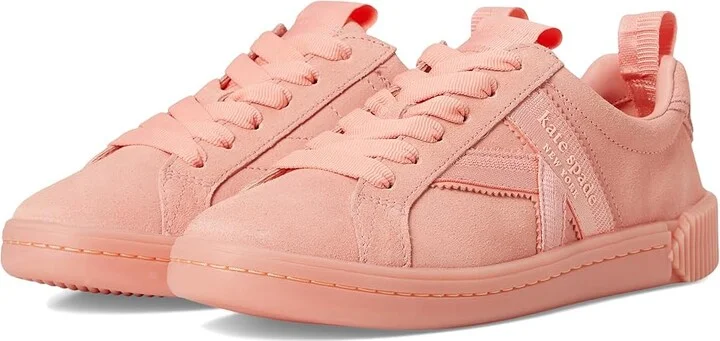 Kate Spade New York K As In Kate Suede Court Sneaker Women's Shoes Setting Sun : 8 B - Medium, Leather